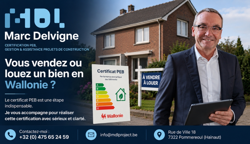 Certification PEB en Wallonie pour vendre ou louer un bien